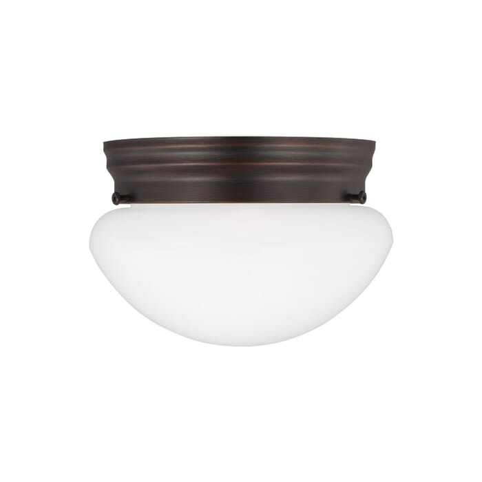 Webster 1-Light Flush Mount in Bronze Webster 1-Light Flush Mount in Bronze