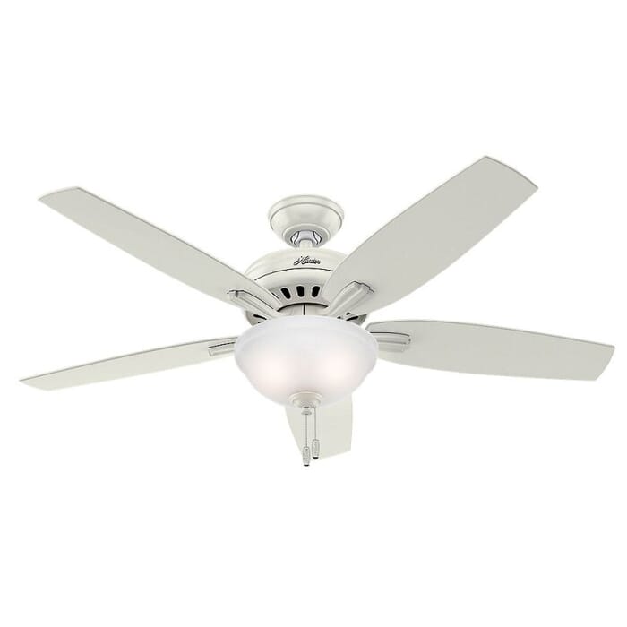 Hunter Newsome 2-Light 52" Indoor Ceiling Fan in Fresh White Hunter Newsome 2-Light 52" Indoor Ceiling Fan in Fresh White