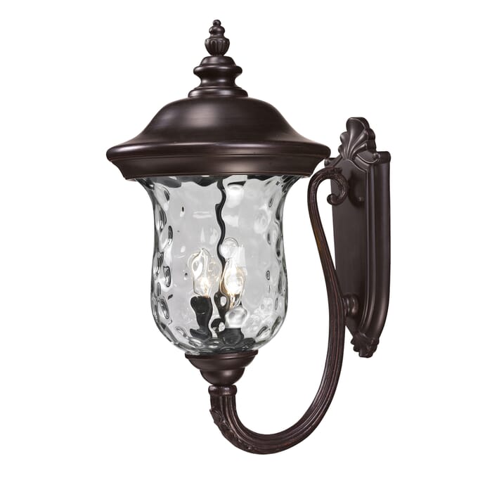 Z-Lite Armstrong 3-Light Outdoor Wall Sconce In Bronze Z-Lite Armstrong 3-Light Outdoor Wall Sconce In Bronze