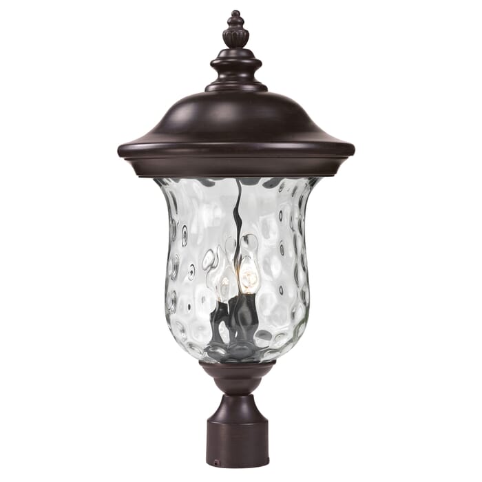 Z-Lite Armstrong 3-Light Outdoor Post Mount Fixture Light In Bronze Z-Lite Armstrong 3-Light Outdoor Post Mount Fixture Light In Bronze