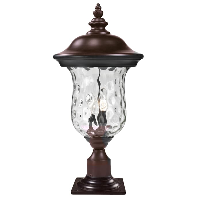 Z-Lite Armstrong 2-Light Outdoor Pier Mounted Fixture Light In Bronze Z-Lite Armstrong 2-Light Outdoor Pier Mounted Fixture Light In Bronze