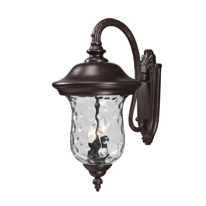 Z-Lite Armstrong 3-Light Outdoor Wall Sconce In Bronze Z-Lite Armstrong 3-Light Outdoor Wall Sconce In Bronze