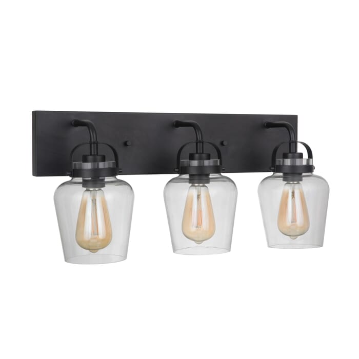 Craftmade Trystan 3-Light Wall Sconce in Flat Black Craftmade Trystan 3-Light Wall Sconce in Flat Black