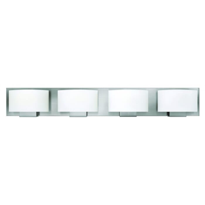 Hinkley Mila 4-Light Bathroom Vanity Light in Brushed Nickel Hinkley Mila 4-Light Bathroom Vanity Light in Brushed Nickel