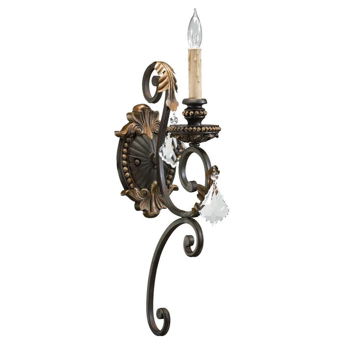 Quorum Rio Salado 21" Wall Sconce in Toasted Sienna With Mystic Silver Quorum Rio Salado 21" Wall Sconce in Toasted Sienna With Mystic Silver