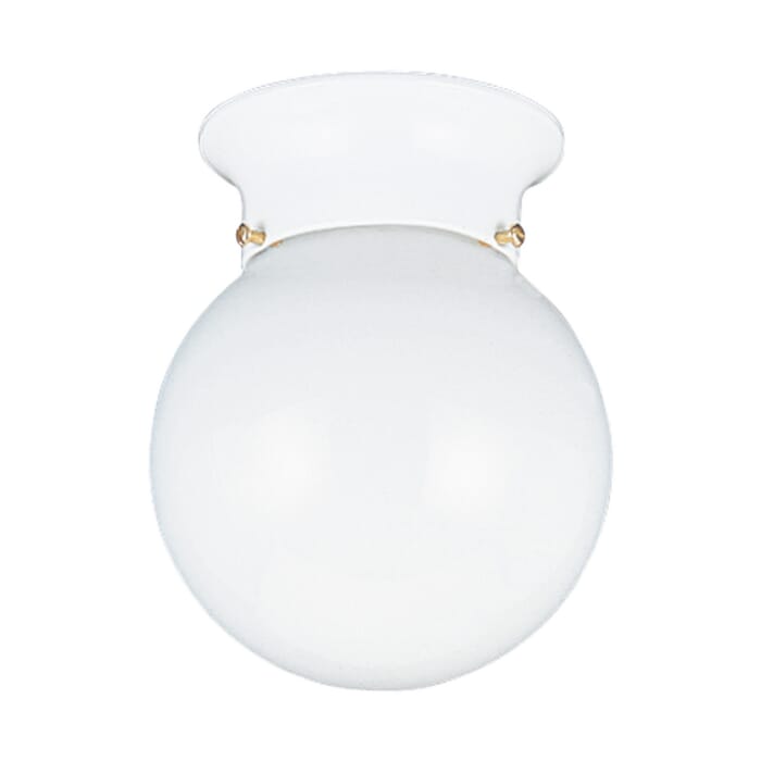 Tomkin 1-Light Flush Mount in White Tomkin 1-Light Flush Mount in White