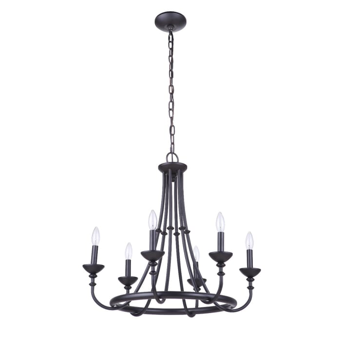 Craftmade Marlowe 6-Light Chandelier in Flat Black Craftmade Marlowe 6-Light Chandelier in Flat Black