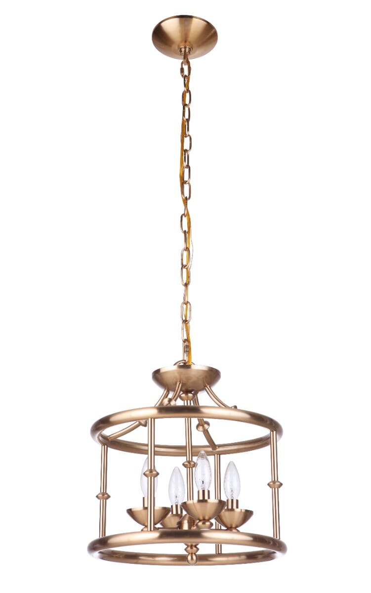 Craftmade Marlowe 4-Light Chandelier in Satin Brass