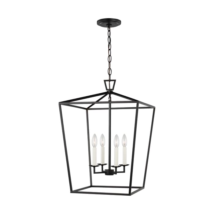 Sea Gull Dianna 4-Light LED Pendant Light in Midnight Black Sea Gull Dianna 4-Light LED Pendant Light in Midnight Black