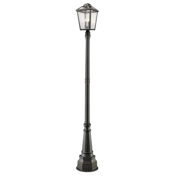 Z-Lite Bayland 3-Light Outdoor Post Mounted Fixture Light In Oil Rubbed Bronze Z-Lite Bayland 3-Light Outdoor Post Mounted Fixture Light In Oil Rubbed Bronze