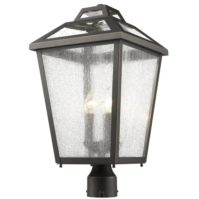 Z-Lite Bayland 3-Light Outdoor Post Mount Fixture Light In Oil Rubbed Bronze Z-Lite Bayland 3-Light Outdoor Post Mount Fixture Light In Oil Rubbed Bronze
