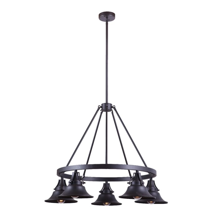 Craftmade Union 5-Light Chandelier in Oiled Bronze Gilded Craftmade Union 5-Light Chandelier in Oiled Bronze Gilded