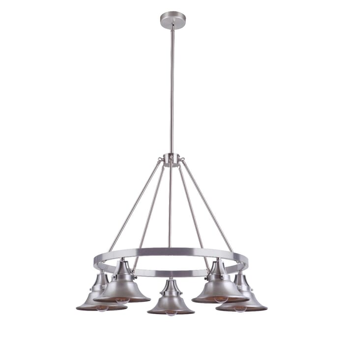 Craftmade Union 5-Light Chandelier in Satin Aluminum Craftmade Union 5-Light Chandelier in Satin Aluminum