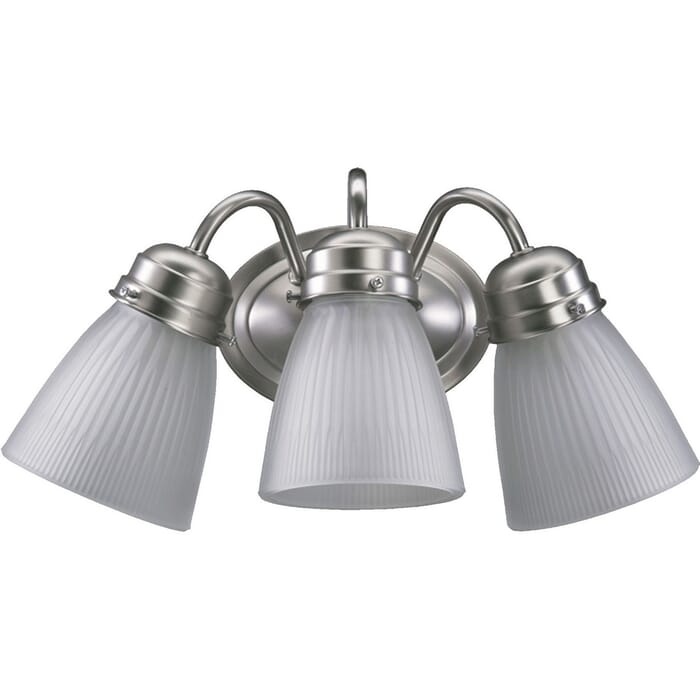 Quorum 3-Light 8" Wall Sconce in Satin Nickel Quorum 3-Light 8" Wall Sconce in Satin Nickel