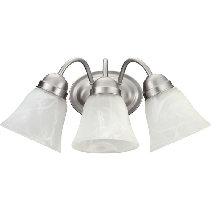 Quorum Quorum Home 3-Light 8" Wall Sconce in Satin Nickel Quorum Quorum Home 3-Light 8" Wall Sconce in Satin Nickel