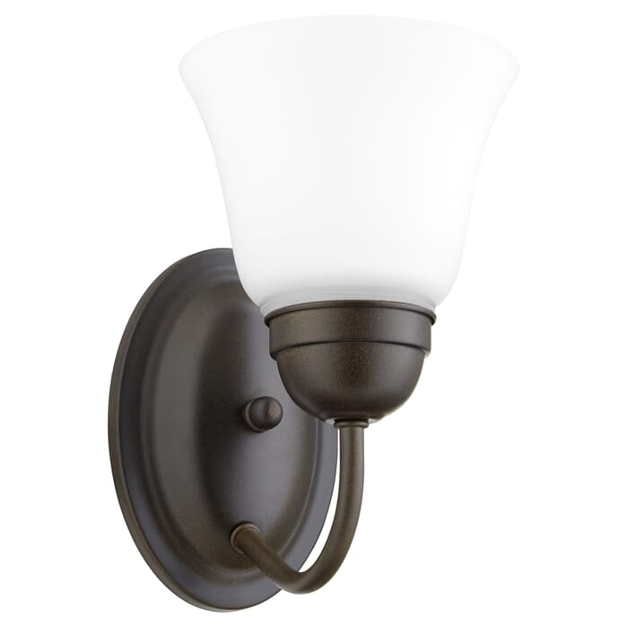 Quorum Traditional 5" Wall Sconce in Oiled Bronze Quorum Traditional 5" Wall Sconce in Oiled Bronze