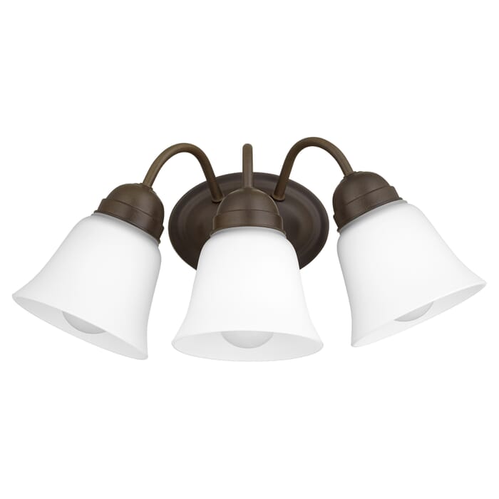 Quorum Traditional 3-Light 8" Wall Sconce in Oiled Bronze Quorum Traditional 3-Light 8" Wall Sconce in Oiled Bronze
