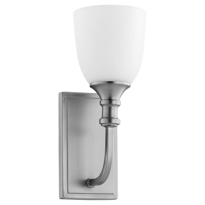 Quorum Richmond Wall Sconce in Satin Nickel Quorum Richmond Wall Sconce in Satin Nickel