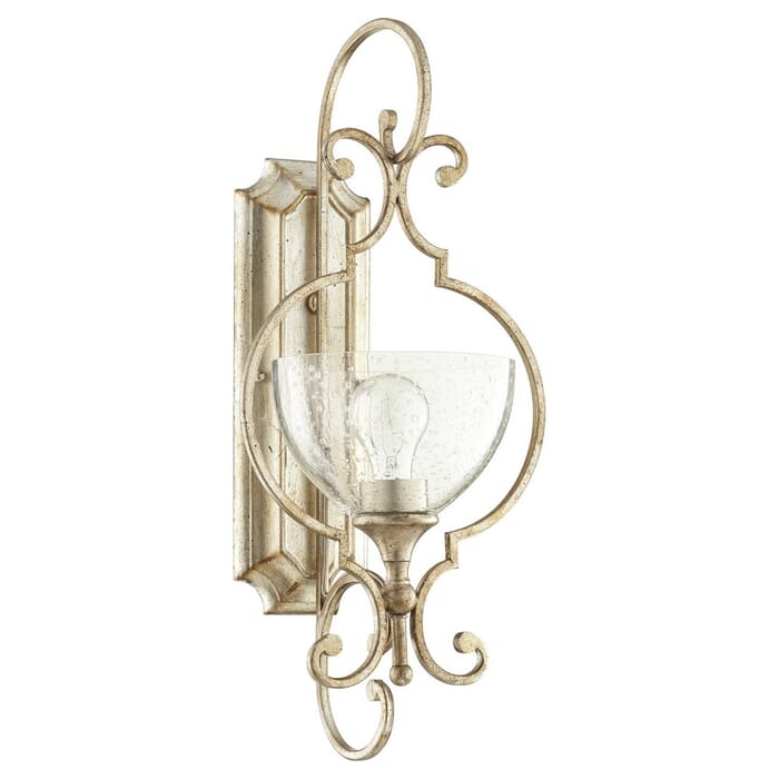 Quorum Ansley 22" Wall Sconce in Aged Silver Leaf Quorum Ansley 22" Wall Sconce in Aged Silver Leaf