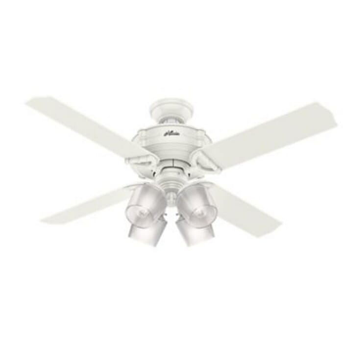 Hunter Brunswick 4-Light 52" Indoor Ceiling Fan in Fresh White Hunter Brunswick 4-Light 52" Indoor Ceiling Fan in Fresh White