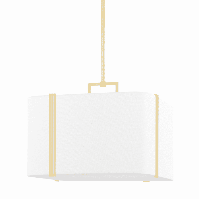 Hudson Valley Downing 4-Light Pendant Light in Aged Brass Hudson Valley Downing 4-Light Pendant Light in Aged Brass