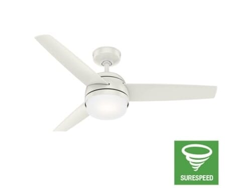 Hunter Midtown 2-Light 48" Indoor Ceiling Fan in Fresh White