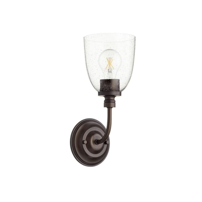 Quorum Rossington 9" Wall Sconce in Aged Brass with Quorum Rossington 9" Wall Sconce in Aged Brass with