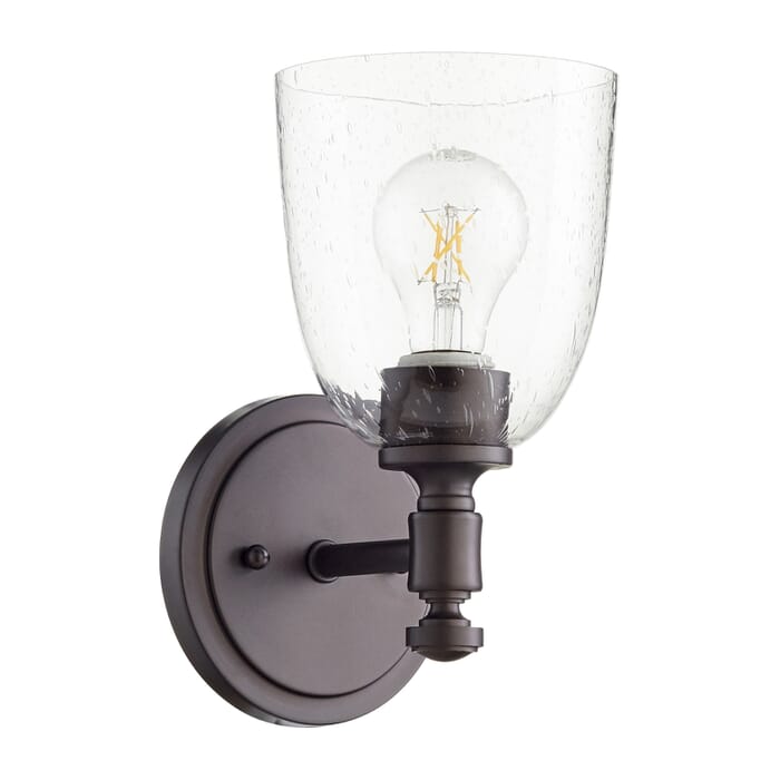Quorum Rossington 9" Wall Sconce in Oiled Bronze with Quorum Rossington 9" Wall Sconce in Oiled Bronze with