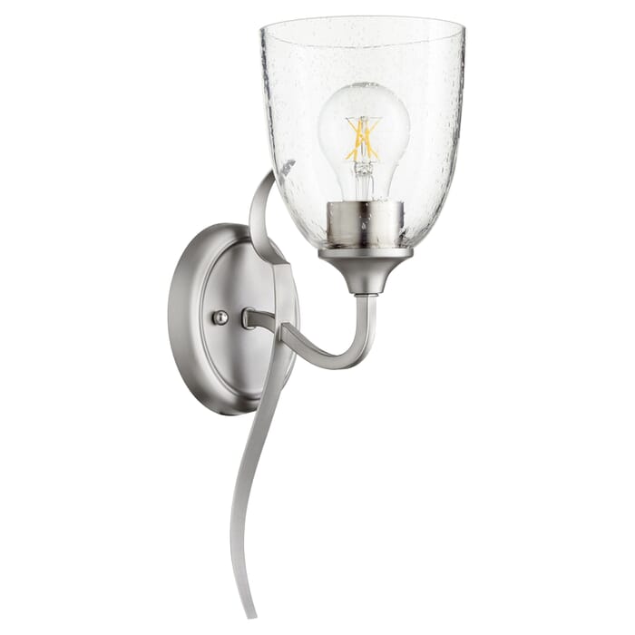 Quorum Jardin 15" Wall Sconce in Satin Nickel with Quorum Jardin 15" Wall Sconce in Satin Nickel with
