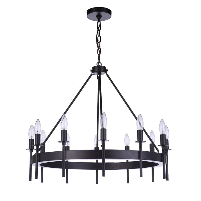Craftmade Larrson 12-Light Chandelier in Flat Black Craftmade Larrson 12-Light Chandelier in Flat Black