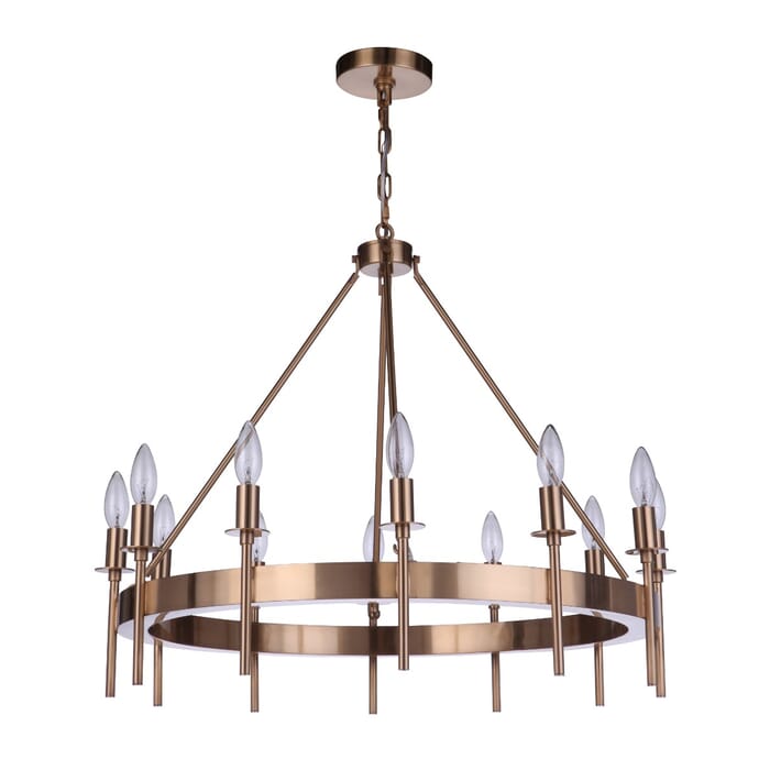 Craftmade Larrson 12-Light Chandelier in Satin Brass Craftmade Larrson 12-Light Chandelier in Satin Brass