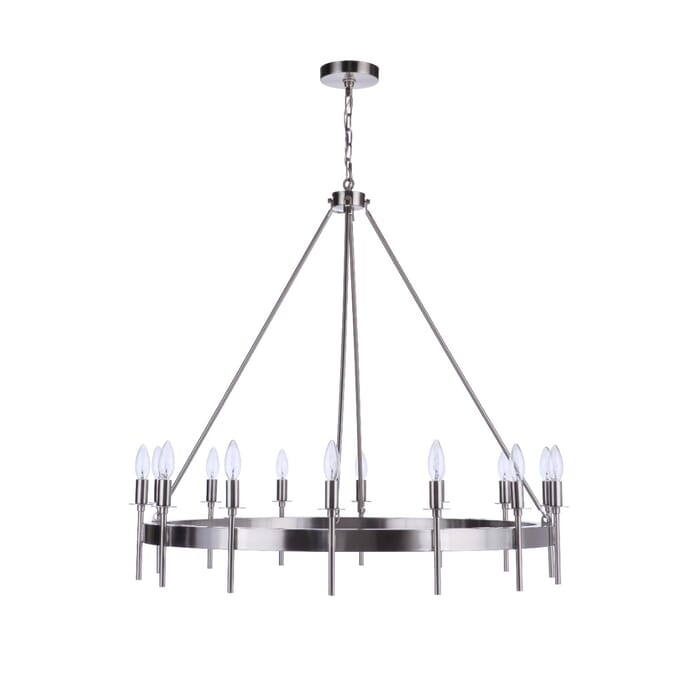 Craftmade Larrson 14-Light Chandelier in Brushed Polished Nickel Craftmade Larrson 14-Light Chandelier in Brushed Polished Nickel
