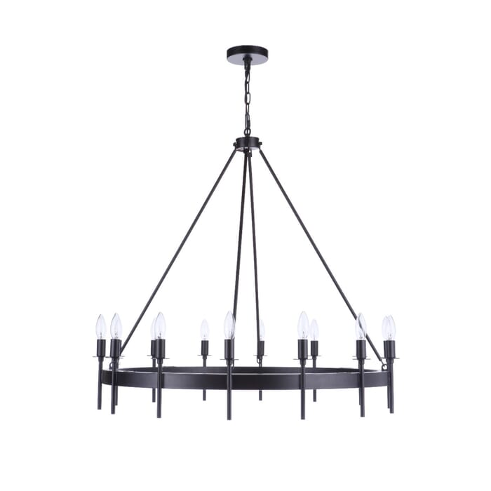 Craftmade Larrson 14-Light Chandelier in Flat Black Craftmade Larrson 14-Light Chandelier in Flat Black