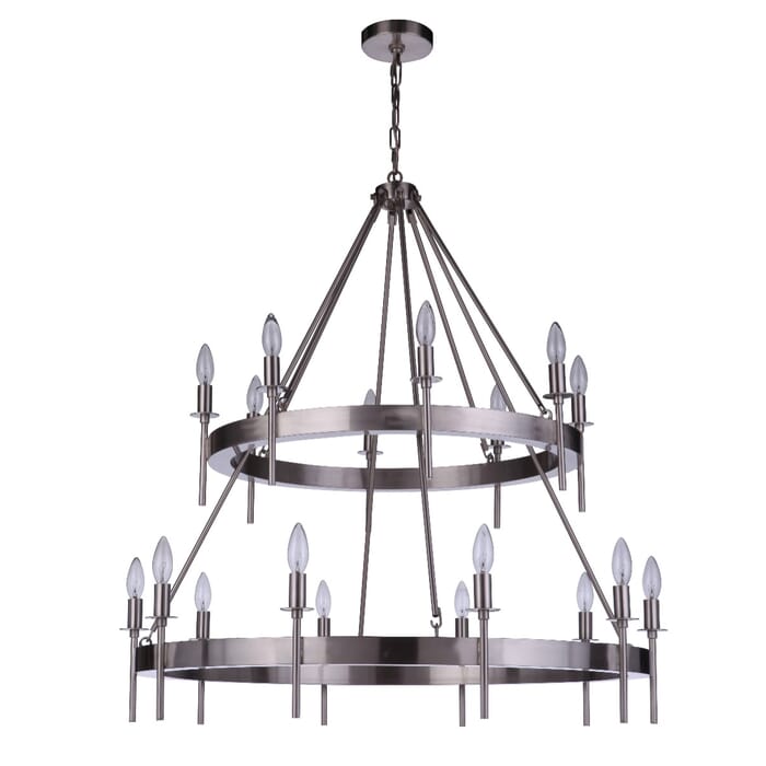 Craftmade Larrson 18-Light Chandelier in Brushed Polished Nickel Craftmade Larrson 18-Light Chandelier in Brushed Polished Nickel