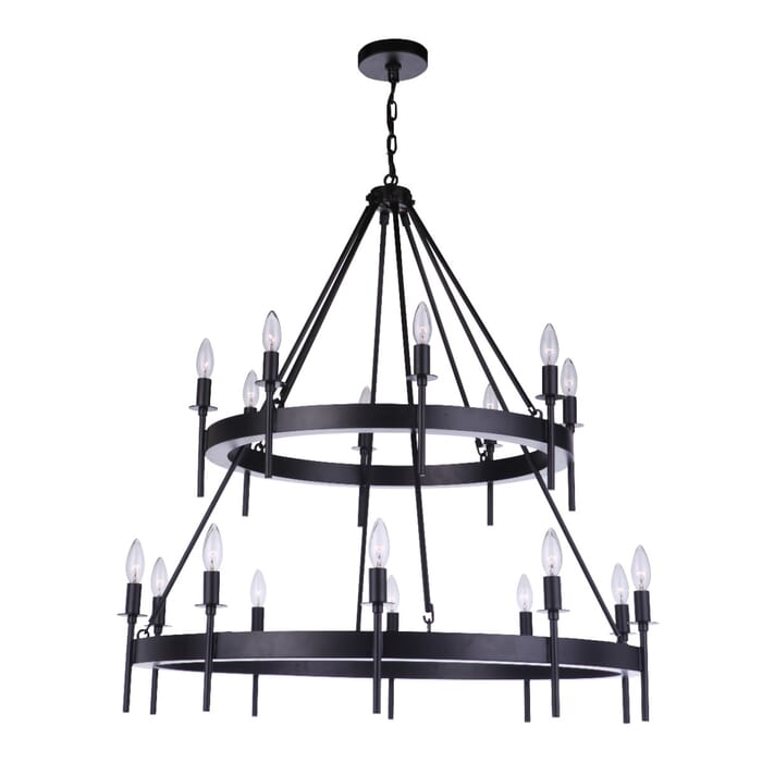 Craftmade Larrson 18-Light Chandelier in Flat Black Craftmade Larrson 18-Light Chandelier in Flat Black
