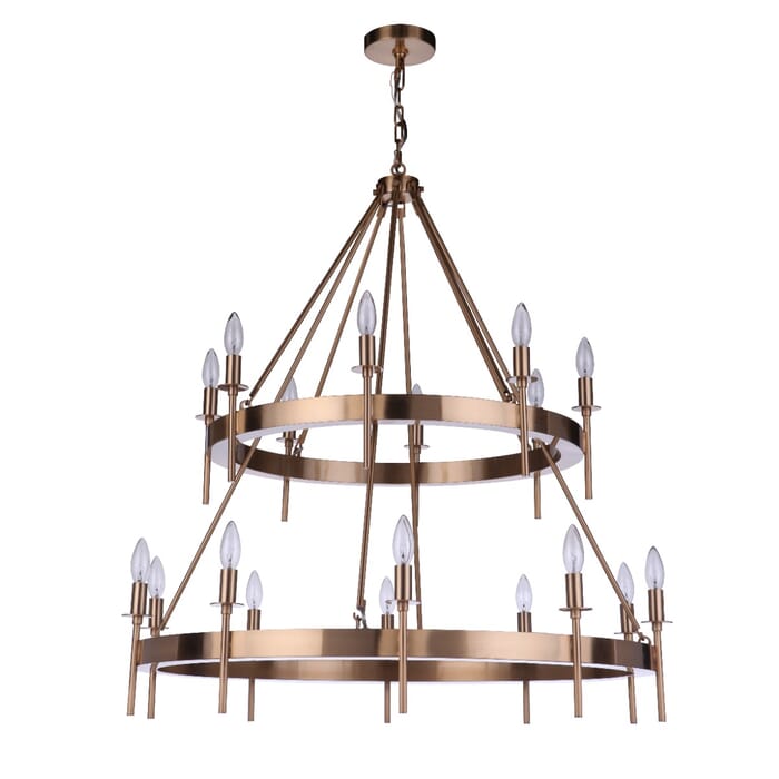 Craftmade Larrson 18-Light Chandelier in Satin Brass Craftmade Larrson 18-Light Chandelier in Satin Brass