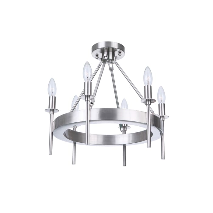 Craftmade Larrson 6-Light Ceiling Light in Brushed Polished Nickel Craftmade Larrson 6-Light Ceiling Light in Brushed Polished Nickel