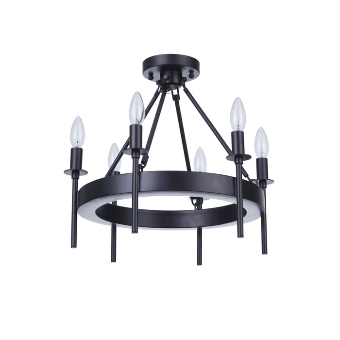 Craftmade Larrson 6-Light Ceiling Light in Flat Black Craftmade Larrson 6-Light Ceiling Light in Flat Black