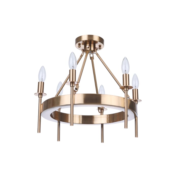 Craftmade Larrson 6-Light Ceiling Light in Satin Brass Craftmade Larrson 6-Light Ceiling Light in Satin Brass