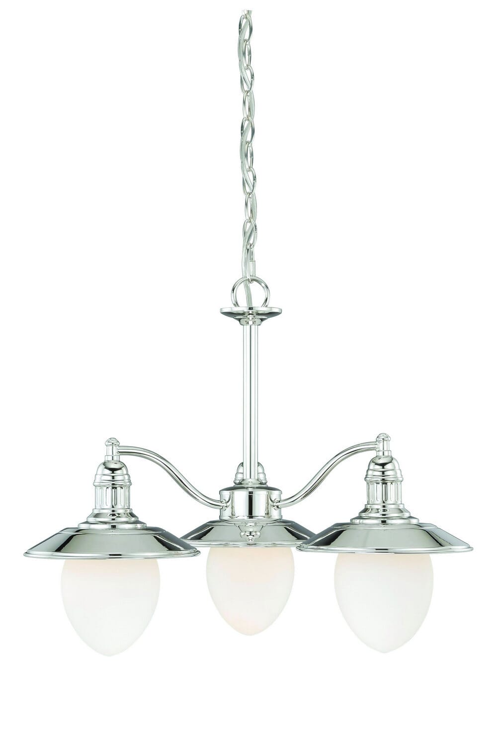 Marina Bay 3-Light Chandelier in Polished Nickel