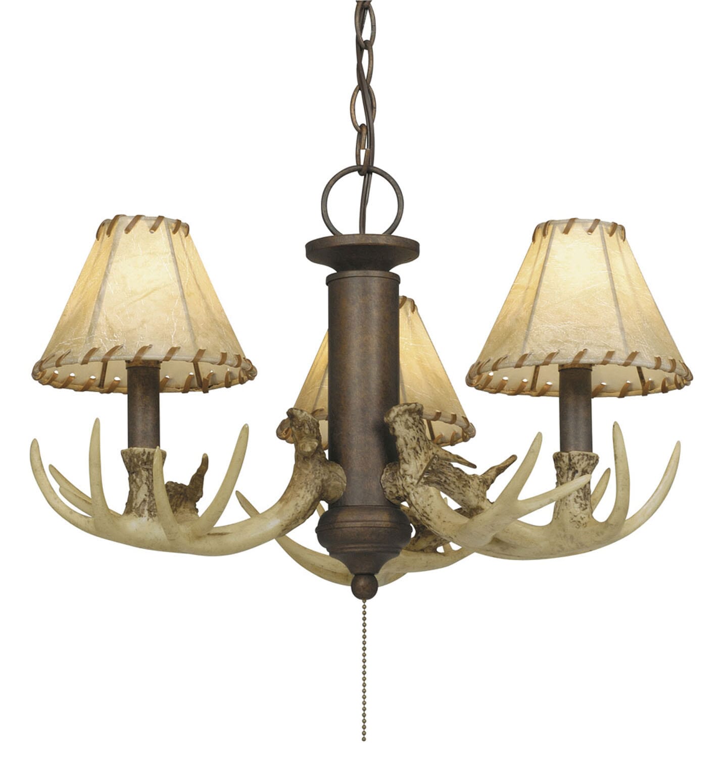 Lodge 3-Light LED Fan Kit or Chandelier in Weathered Patina
