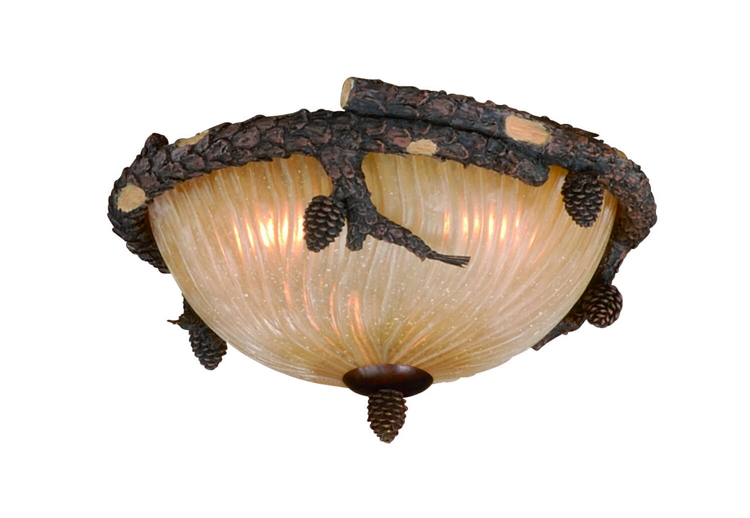 Fan Light Kit 2-Light LED Fan Light Kit or Semi-Flush Ceiling Light in Weathered Patina