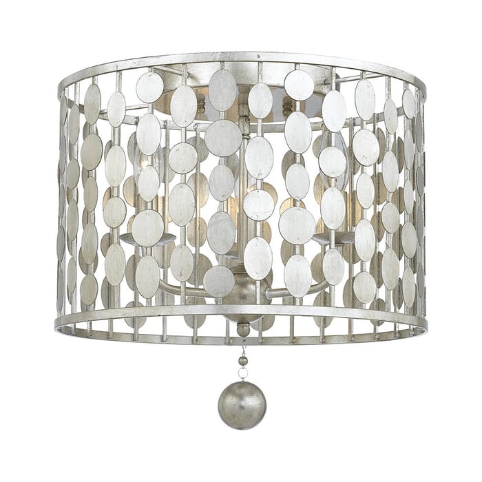 Crystorama Layla 3-Light 15" Ceiling Light in Antique Silver Crystorama Layla 3-Light 15" Ceiling Light in Antique Silver