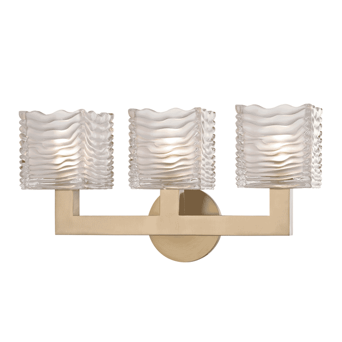 Hudson Valley Sagamore 3-Light 18" Bathroom Vanity Light in Aged Brass Hudson Valley Sagamore 3-Light 18" Bathroom Vanity Light in Aged Brass