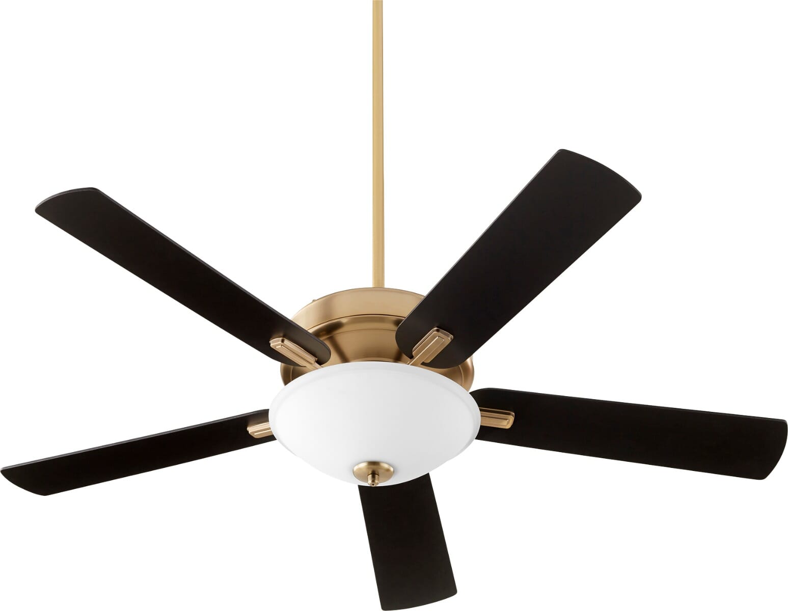 Quorum Premier 52" Indoor Ceiling Fan in Aged Brass