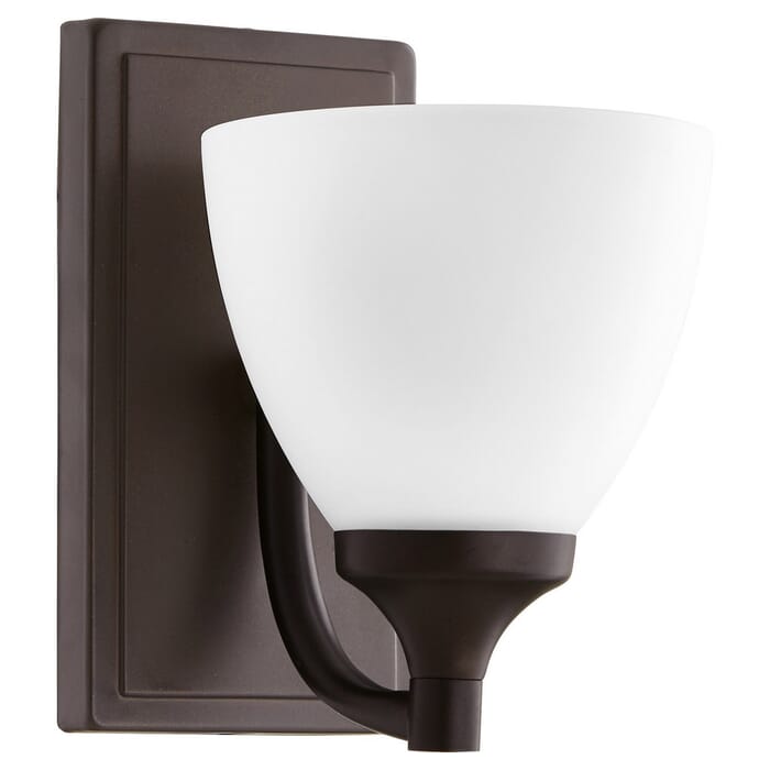 Quorum Enclave 8" Wall Sconce in Oiled Bronze Quorum Enclave 8" Wall Sconce in Oiled Bronze