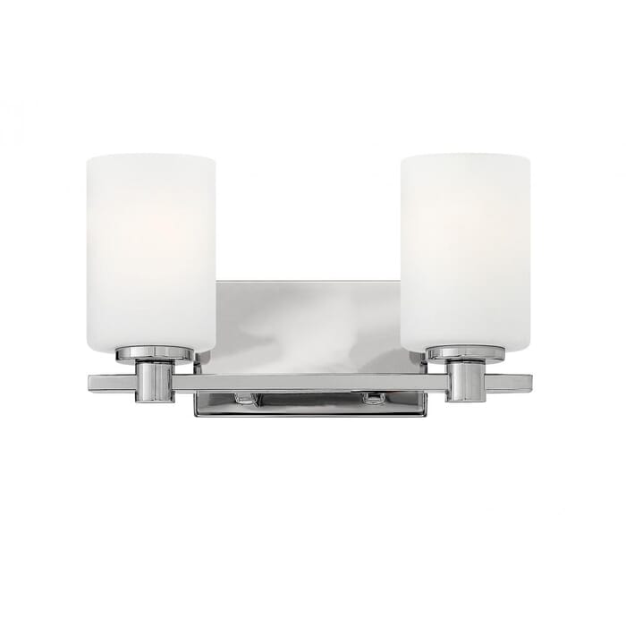 Hinkley Karlie 2-Light Bathroom Vanity Light in Chrome Hinkley Karlie 2-Light Bathroom Vanity Light in Chrome