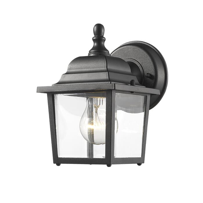 Z-Lite Waterdown 1-Light Outdoor Wall Sconce In Black Z-Lite Waterdown 1-Light Outdoor Wall Sconce In Black