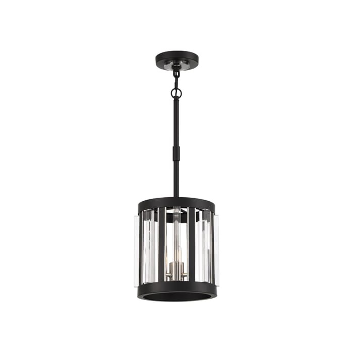 Minka Lavery Majestic Splendor 3-Light Pendant Light in Polished Nickel and Sand Coal Minka Lavery Majestic Splendor 3-Light Pendant Light in Polished Nickel and Sand Coal