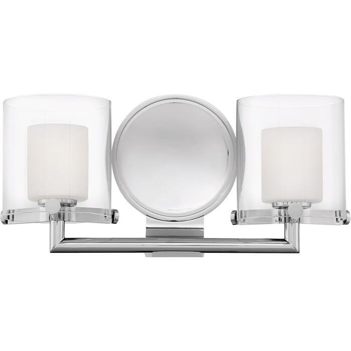 Hinkley Rixon 2-Light Bathroom Vanity Light in Chrome Hinkley Rixon 2-Light Bathroom Vanity Light in Chrome